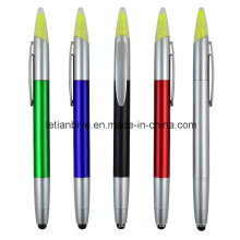 Bolígrafo promocional Stylus Pen con resaltador (LT-C705)